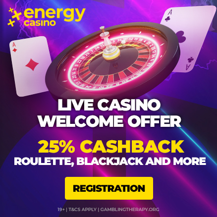 Live Casino Welcome Offer - 25% Cashback - CA EN - 300 x 300